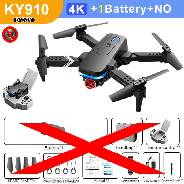 2021 New KY910 Mini Drone 4k Hd Camera profesional Rc Drones Wifi Fpv Toy Outdoor Rc Quadcopter Fixed height Drones Boy For Toys No camera China - Tophatter Daily Deals