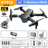 2021 New KY910 Mini Drone 4k Hd Camera profesional Rc Drones Wifi Fpv Toy Outdoor Rc Quadcopter Fixed height Drones Boy For Toys 4K dual camera 1B China - Tophatter Daily Deals