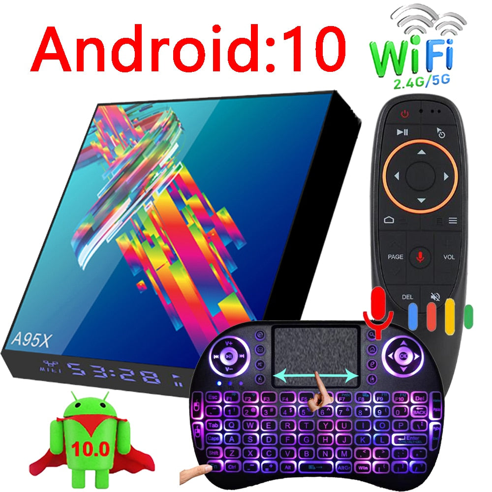 A95X R3 Plus Smart Tv Box Android 10 6k 2G 16G 4G 32G 64G 2.4G & 5G WIFI Support BT Youtube Quad Core Mini Media Player - Tophatter Daily Deals