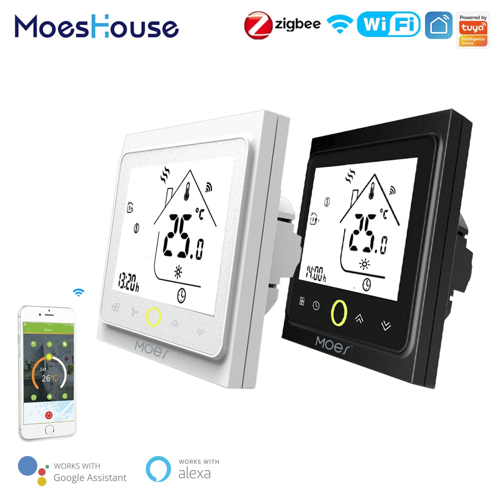 WiFi Smart Thermostat Temperature Controller for Water/Electric floor Heating Water/Gas Boiler Works with Alexa Google Home - Tophatter Daily Deals