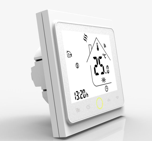 WiFi Smart Thermostat Temperature Controller for Water/Electric floor Heating Water/Gas Boiler Works with Alexa Google Home White - Tophatter Daily Deals