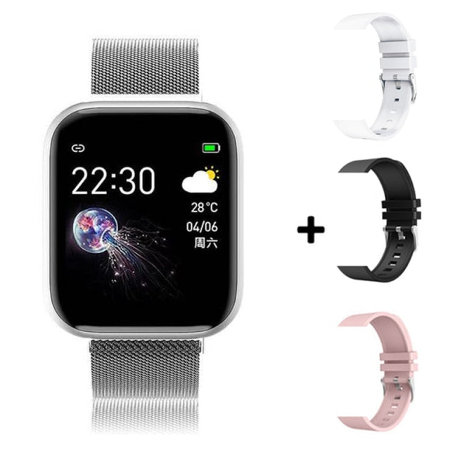 I5 Sport Smartwatch Women Men Heart Rate Blood Pressure Fitness Tracker Kids Smart Clock For Android IOS Smart Watch PK IWO P80 add 3 straps 2 - Tophatter Daily Deals