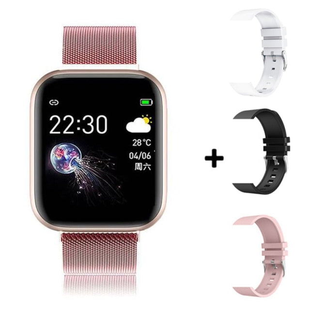 I5 Sport Smartwatch Women Men Heart Rate Blood Pressure Fitness Tracker Kids Smart Clock For Android IOS Smart Watch PK IWO P80 add 3 straps 3 - Tophatter Daily Deals