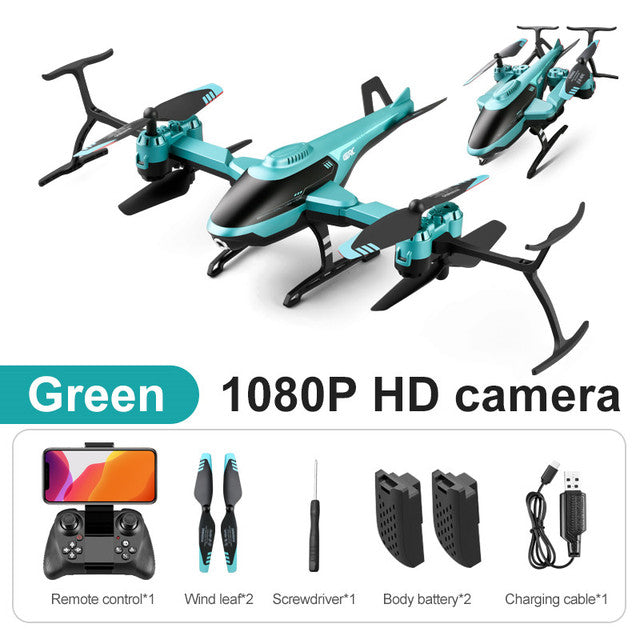 2021 New 4DRC V10 RC Mini Drone 4k profesional HD Camera WIFI Fpv Drones With Camera HD 4K RC Helicopters Quadcopter Dron Toys V10-1080P camera 2B - Tophatter Daily Deals