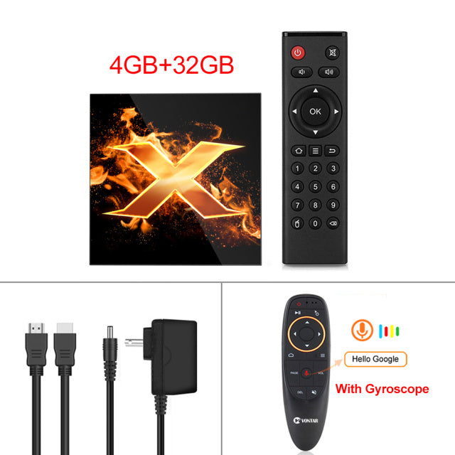 VONTAR X1 Smart tv box android 10 4g 64gb 4K 1080p 2.4G&5G Wifi BT Google Voice Assistant Youtube Player TVBOX Set Top Box 4GB 32GB G10S - Tophatter Daily Deals