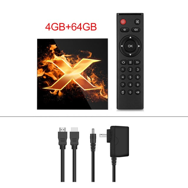 VONTAR X1 Smart tv box android 10 4g 64gb 4K 1080p 2.4G&5G Wifi BT Google Voice Assistant Youtube Player TVBOX Set Top Box 4GB 64GB - Tophatter Daily Deals