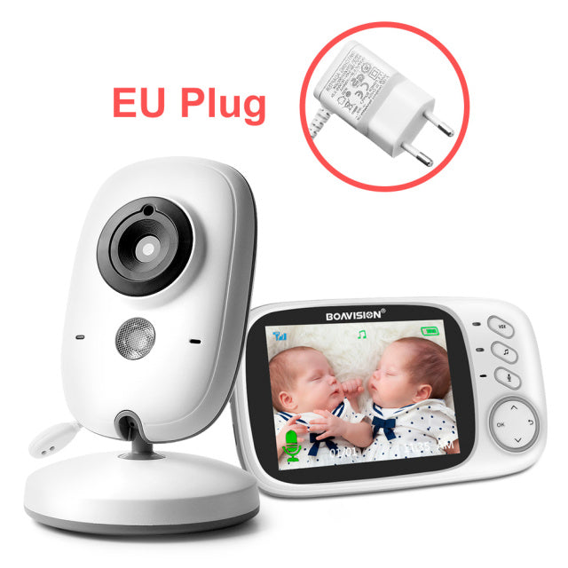 VB603 Video Baby Monitor 2.4G Wireless With 3.2 Inches LCD 2 Way Audio Talk Night Vision Surveillance Security Camera Babysitter BOA-VB603-EU - Tophatter Daily Deals