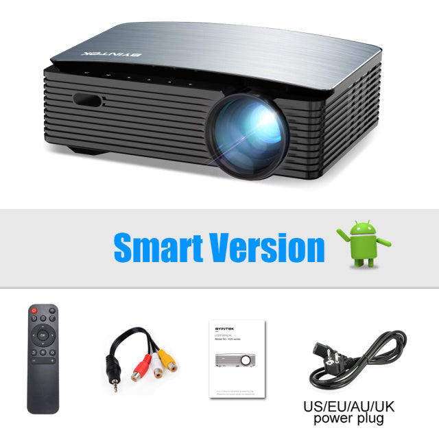 BYINTEK K25 Full HD 4K 1920x1080P LCD Smart Android 9.0 Wifi LED Video Home Theater Cinema 1080P Projector for Smartphone Smart Version - Tophatter Daily Deals