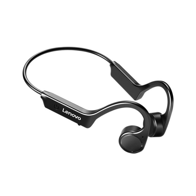 Lenovo X4 Bone Conduction Bluetooth Headphone Sports Earphone Waterproof Wireless Headset with Mic Ear-hook TWS Bass Hifi Stereo Black China - Tophatter Daily Deals