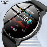 LIGE 2022 Fashion Smart Watch Men Fitness Bracelet Heart Rate Blood Pressure Monitoring Sports Tracker Smartwatch Gift for Women - Tophatter Daily Deals