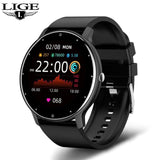 LIGE 2022 Fashion Smart Watch Men Fitness Bracelet Heart Rate Blood Pressure Monitoring Sports Tracker Smartwatch Gift for Women Black - Tophatter Daily Deals