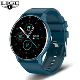 LIGE 2022 Fashion Smart Watch Men Fitness Bracelet Heart Rate Blood Pressure Monitoring Sports Tracker Smartwatch Gift for Women Blue - Tophatter Daily Deals