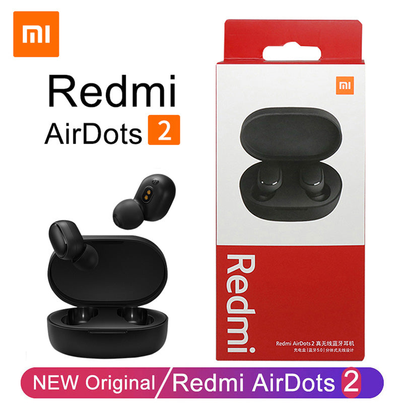 New Original Xiaomi Redmi AirDots 2 Wireless Earphone Bluetooth 5.0 Headset Mi Ture Wireless Headphones Earbuds In-Ear Earphones - Tophatter Daily Deals