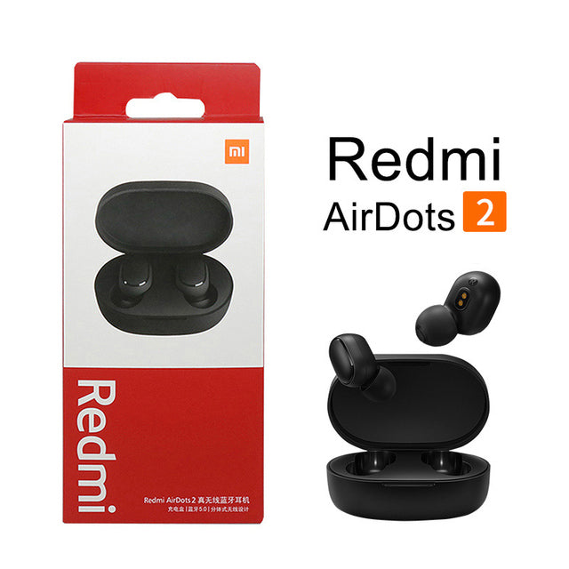 New Original Xiaomi Redmi AirDots 2 Wireless Earphone Bluetooth 5.0 Headset Mi Ture Wireless Headphones Earbuds In-Ear Earphones Redmi Airdots 2 - Tophatter Daily Deals