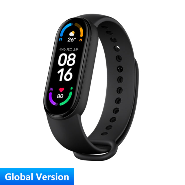Global Version Xiaomi Mi Band 6 Smart Bracelet 1.56"AMOLED Screen miBand 6 Heart Rate Fitness Traker Bluetooth 5 ATM Waterproof Global Version - Tophatter Daily Deals