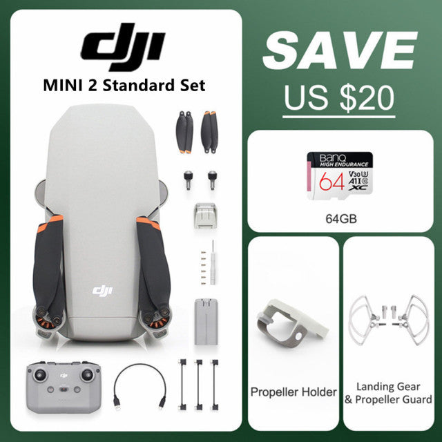 DJI Mini 2 Mavic Mini 2 Drones 4K HD Camera RC Helicopter Professional GPS Quadcopter FCC Version 4x Zoom 249g 10km Transmission Beginner Set 64GB - Tophatter Daily Deals