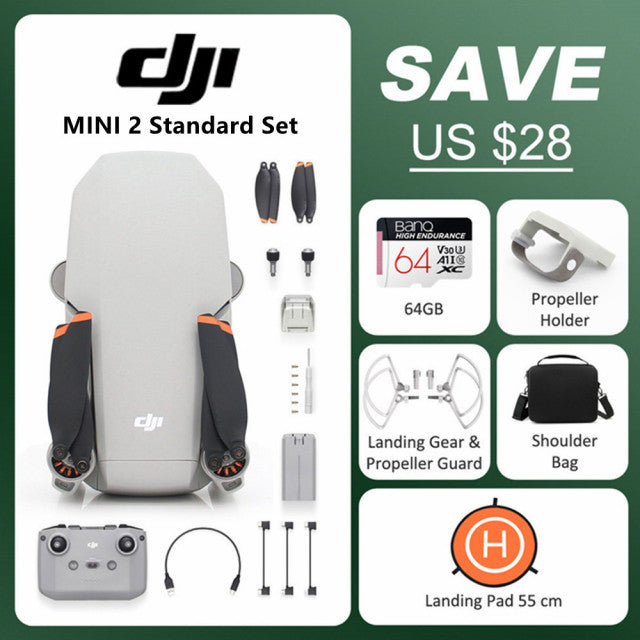 DJI Mini 2 Mavic Mini 2 Drones 4K HD Camera RC Helicopter Professional GPS Quadcopter FCC Version 4x Zoom 249g 10km Transmission Advanced Set 64GB - Tophatter Daily Deals