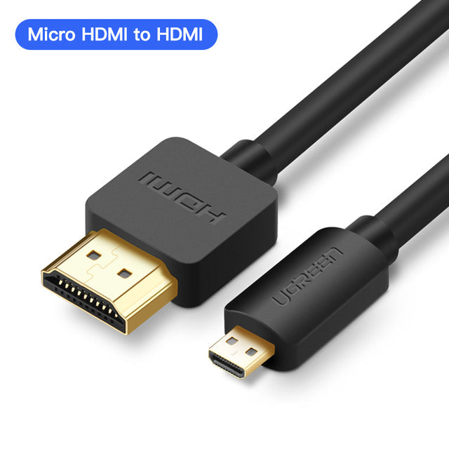 Ugreen Micro HDMI 4K/60Hz 3D Effect Micro Mini HDMI to HDMI Cable Male to Male For GoPro Sony Projector 1m 1.5m 2m 3m Mini HDMI Micro HDMI to HDMI China - Tophatter Daily Deals