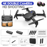 2022 NEW E88 Mini Drone 4K HD Daul Camera With Wifi FPV Portable Foldable Remote Control Drones Rc Quadcopter Camera Dron Toys Dual 4K Black 2B - Tophatter Daily Deals