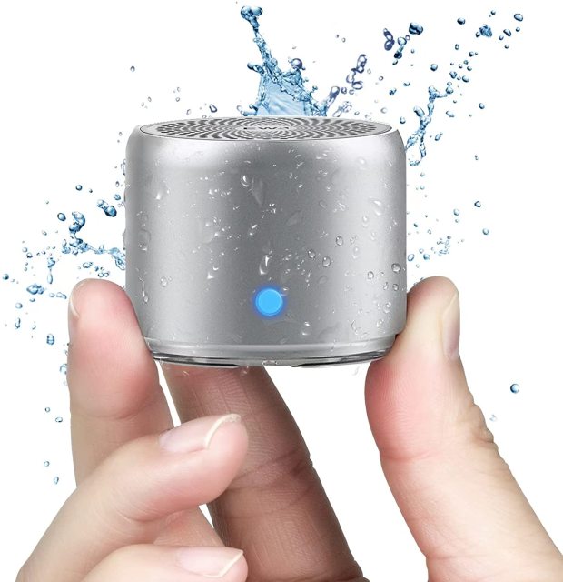 EWA A106 Pro Mini Bluetooth Speaker with Custom Bass Radiator, IPX7 Waterproof, Super Portable Speakers, Travel Case Packed A106Pro-Silver - Tophatter Daily Deals