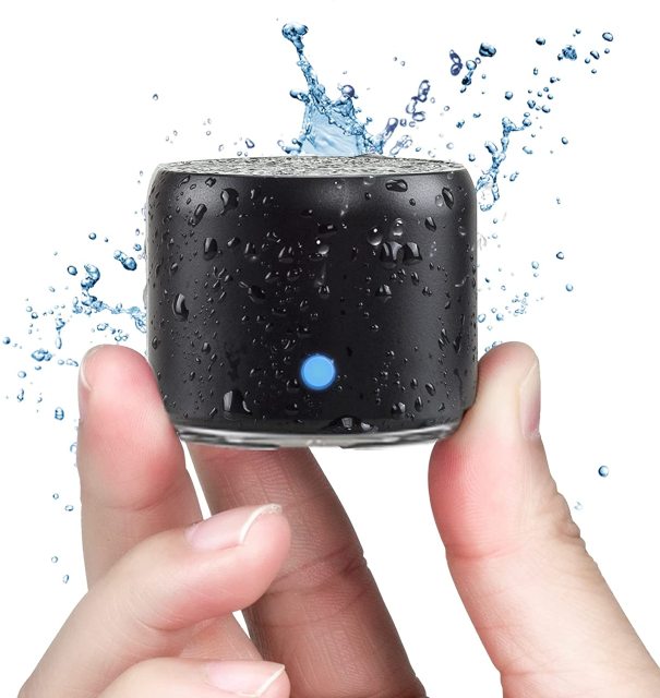 EWA A106 Pro Mini Bluetooth Speaker with Custom Bass Radiator, IPX7 Waterproof, Super Portable Speakers, Travel Case Packed A106Pro-Black - Tophatter Daily Deals
