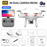 Drone KY101 MAX 4K Dron WIFI RC Quadcopter With HD Camera Altitude Hold FPV Helicopter One Key Return Professional Drones White 4K MAX 2B - Tophatter Daily Deals