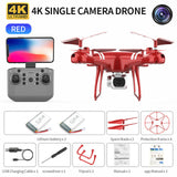 Drone KY101 MAX 4K Dron WIFI RC Quadcopter With HD Camera Altitude Hold FPV Helicopter One Key Return Professional Drones Red 4K 2B - Tophatter Daily Deals