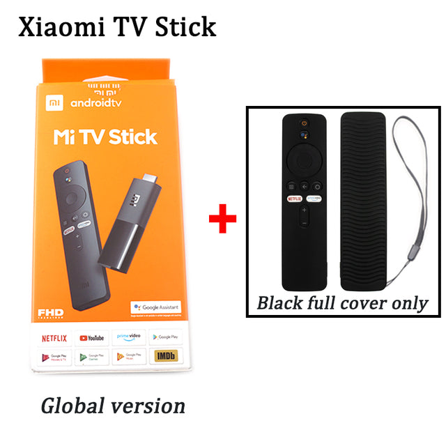 Xiaomi Mi TV Stick Global Version Android TV FHD HDR Quad Core HDMI-compatible 1GB+8GB Bluetooth Wifi Netflix Google Assistant add full case black - Tophatter Daily Deals