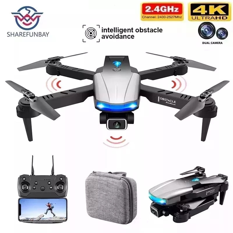 New S85 Pro Rc Mini Drone 4k Profesional HD Dual Camera Fpv Drones With infrared obstacle avoidance Rc Helicopter Quadcopter Toy - Tophatter Daily Deals