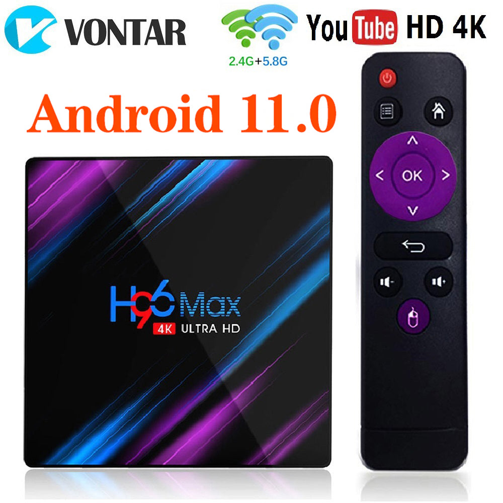 H96 MAX RK3318 Smart TV Box Android 11 4G 64GB 32G 4K Youtube Wifi BT Media player H96MAX TVBOX Android10 Set top box 2GB16GB - Tophatter Daily Deals