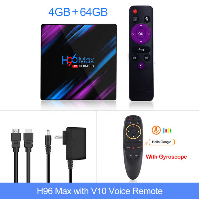 H96 MAX RK3318 Smart TV Box Android 11 4G 64GB 32G 4K Youtube Wifi BT Media player H96MAX TVBOX Android10 Set top box 2GB16GB 4G 64G G10S - Tophatter Daily Deals