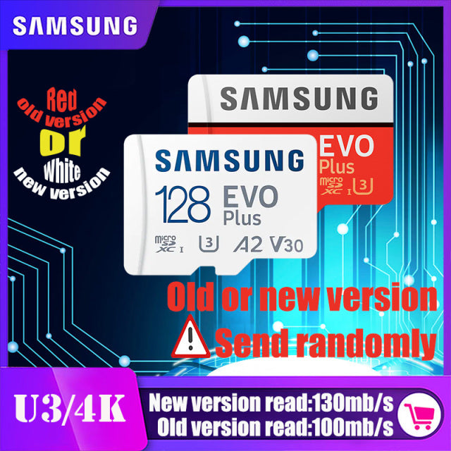 SAMSUNG Original Micro SD 32GB 64GB Memori Memory Card C10 TF MicroSD Cards SDXC 128GB 256GB 512GB U3 4K For Phone Drone Camera 128GB - Tophatter Daily Deals