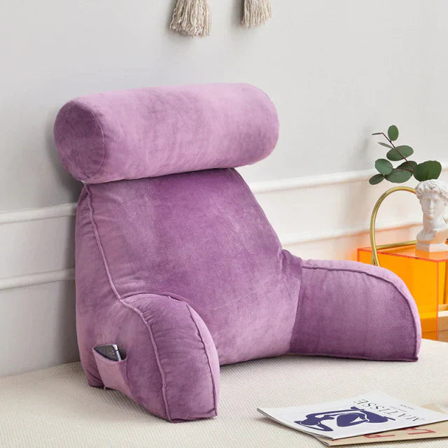 Reading Bed Pillow With Arms Support Cushion Fall 2025 Purple - Tophatter Daily Deals