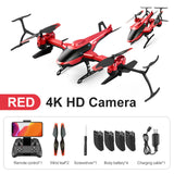 2021 New 4DRC V10 RC Mini Drone 4k profesional HD Camera WIFI Fpv Drones With Camera HD 4K RC Helicopters Quadcopter Dron Toys V10-4K-4Battery - Tophatter Daily Deals