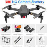 4DRC V4 WIFI FPV Drone WiFi live video FPV 4K/1080P HD Wide Angle Camera Foldable Altitude Hold Durable RC Quadcopter NO Camera-3Battery - Tophatter Daily Deals