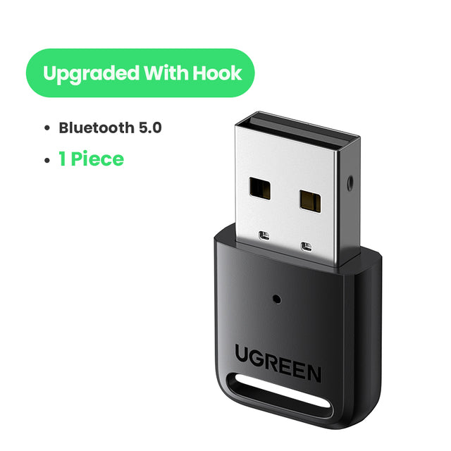 UGREEN USB Bluetooth 5.0 Dongle Adapter 4.0 for PC Speaker Wireless Mouse Music Audio Receiver Transmitter aptx Bluetooth 5.0 Upgraded With Hook - Tophatter Daily Deals
