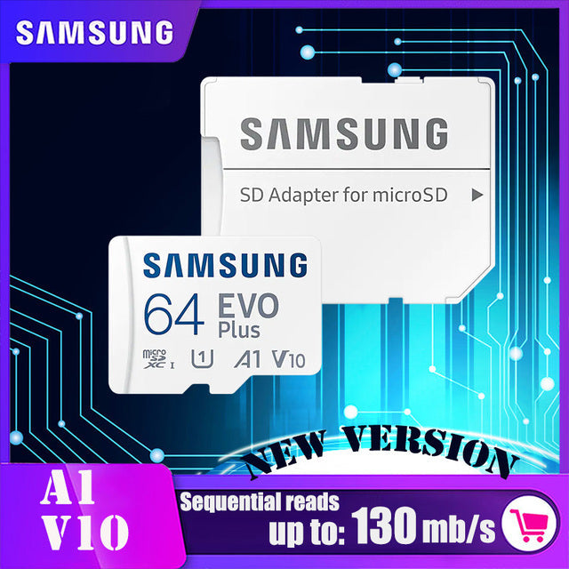 SAMSUNG Original Micro SD 32GB 64GB Memori Memory Card C10 TF MicroSD Cards SDXC 128GB 256GB 512GB U3 4K For Phone Drone Camera 64GB - Tophatter Daily Deals