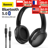Baseus D02 Pro Wireless Headphones Bluetooth Earphone 5.0 Foldable Headset Sport Headphone Gaming Phone Fone Bluetooth Earbuds - Tophatter Daily Deals