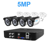 4CH CCTV System 5MP 1080P 720P AHD Camera Kit 5 in 1 Video Recorder Surveillance System Outdoor Security Camera Kit Email Alarm None 5MP AHD Camera Kit - Tophatter Daily Deals