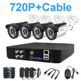 4CH CCTV System 5MP 1080P 720P AHD Camera Kit 5 in 1 Video Recorder Surveillance System Outdoor Security Camera Kit Email Alarm None 720P Cam Kit Cable - Tophatter Daily Deals