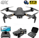 4DRC V4 WIFI FPV Drone WiFi live video FPV 4K/1080P HD Wide Angle Camera Foldable Altitude Hold Durable RC Quadcopter - Tophatter Daily Deals