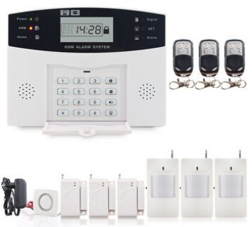 LCD Display Wireless GSM Alarm System Russian and English Spanish French voice SMS and Smoke Sensor Home Security Alarm System Kits T333 - Tophatter Daily Deals
