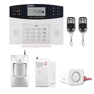 LCD Display Wireless GSM Alarm System Russian and English Spanish French voice SMS and Smoke Sensor Home Security Alarm System Kits T112 - Tophatter Daily Deals