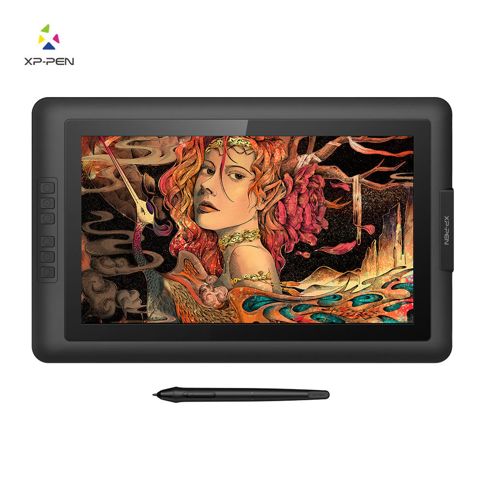 XP-Pen Artist15.6 Drawing tablet Graphic monitor Digital Pen Display Graphics with 8192 Pen Pressure 178 degree of visual angle - Tophatter Daily Deals