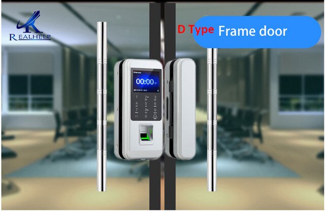 Fingerprint Electronic Door Lock Glass DoorLlock Universal Smart Door Lock Fingerprint Touch Lock Anti-theft Lock Rose Gold - Tophatter Daily Deals