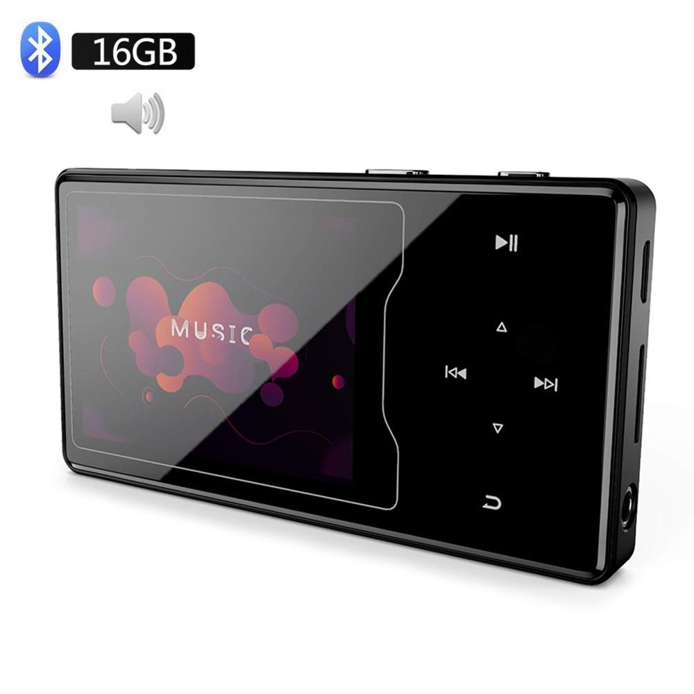 MP3 Player Bluetooth4.2 with Speaker 16GB 2.4Inch HD Big Color Screen HIFI Lossless Sound Music Player, Support SD up to 128GB - Tophatter Daily Deals