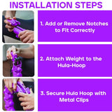 MASKURA Smart Weighted Hula Hoop With Counter 24 knots - Weight Loss Hula Hoop, Smart Fitness, Adjustable Ring Size With Counter Suitable For Adult Exercise & Fitness - Tophatter Daily Deals