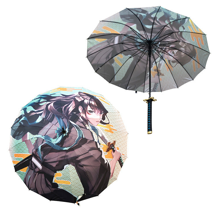 Demon Slayer Muichiro Tokito Katana Umbrella – Mist Hashira Nichirin Sword Design Fantasy Sword - Tophatter Daily Deals