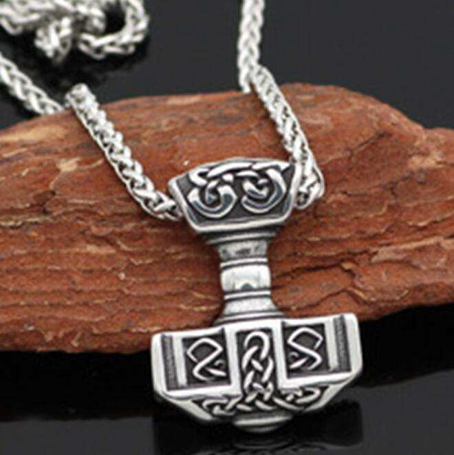 Norse Brokkr and Sindri Mjolnir Pendant Necklace - Tophatter Daily Deals