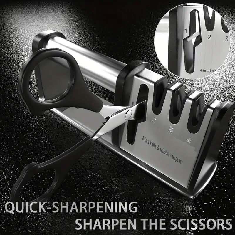 Professional 4-Stage Knife Sharpener Tool Kitchen Tools & Gadgets - Tophatter Daily Deals